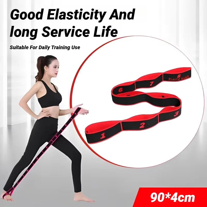 Yoga & Dance Stretching Belt Elastic Resistance Band for Pilates Workouts