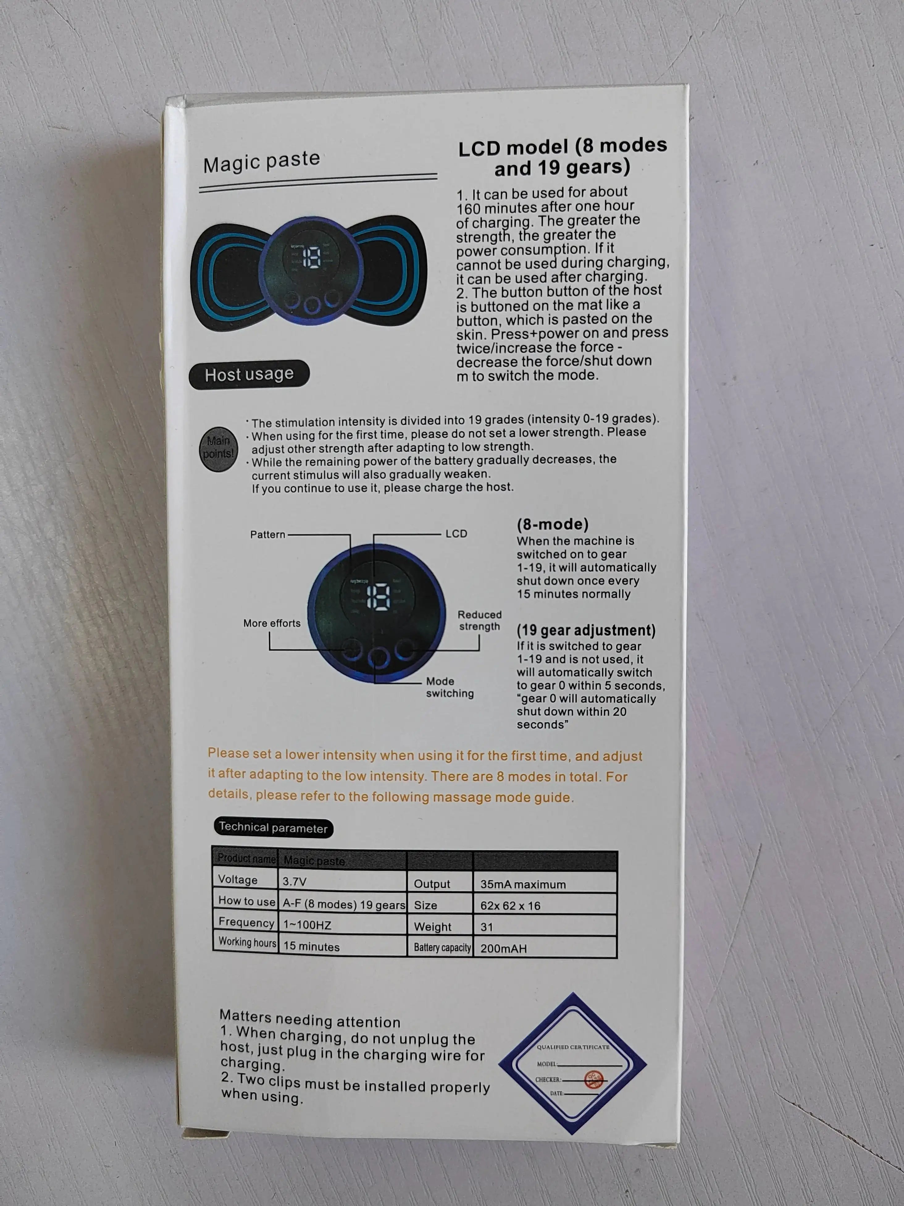 Mini Electric Neck Massager – EMS Patch for Cervical & Muscle Relaxation