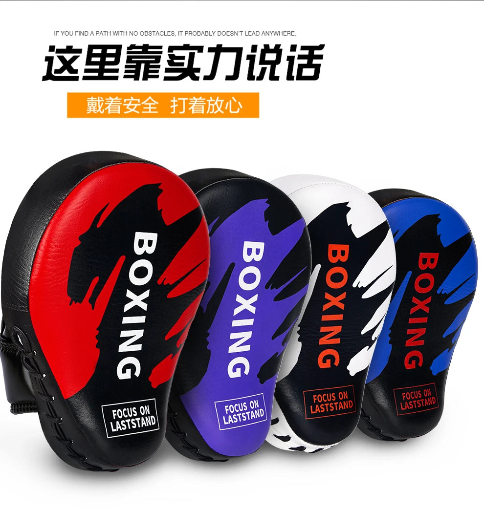 Boxing PU Leather Focus Mitts Curved Punch Pads for Martial Arts & Training