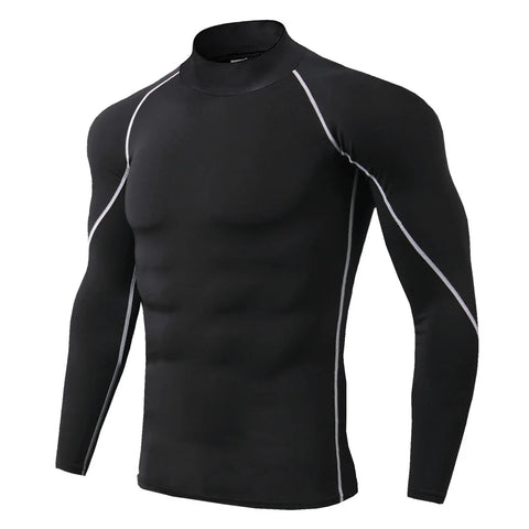 Men’s Compression Sports Shirt Long Sleeve Quick-Dry Gym Top