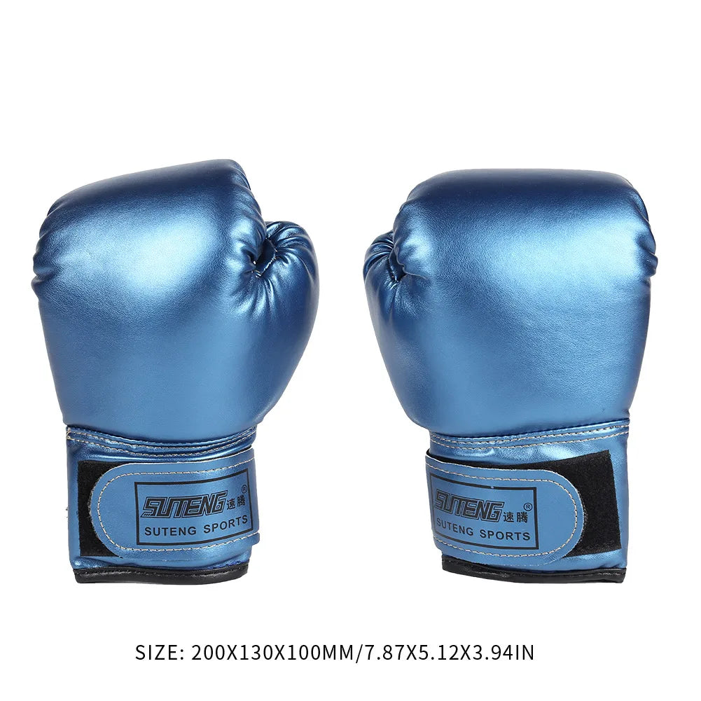 2pcs Boxing Training Fighting Gloves Breathable PU Leather Boxing Training Gloves Sanda Sparring Muay Thai MMA Karate Gloves