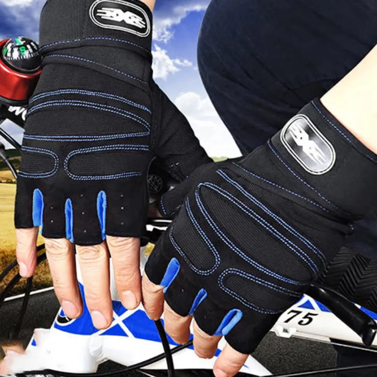 Weightlifting Gloves with Wrist Support for Fitness Training