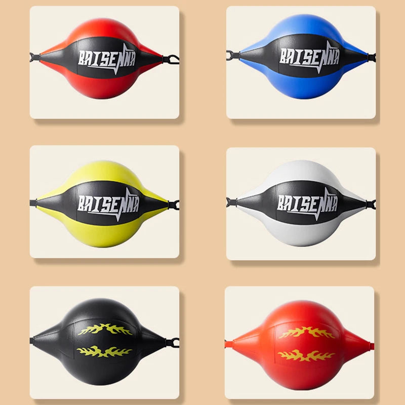 Training Reaction Speed Balls PU Leather Double End Punching Bag Muay Thai Punch Boxing Ball Gym Fitness Sports Equipment