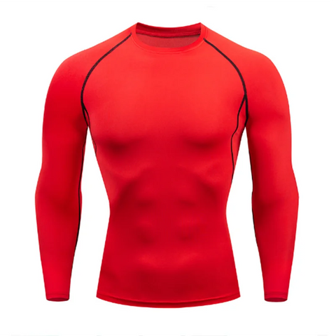 Men’s Long Sleeve Base Layer Quick-Dry Compression Training Set