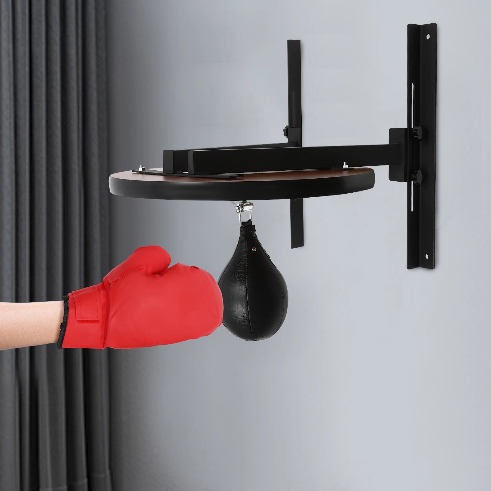 Speed Bag Platform Wall Mounted Speed Bags for Boxing Height Adjustable w/ Pump