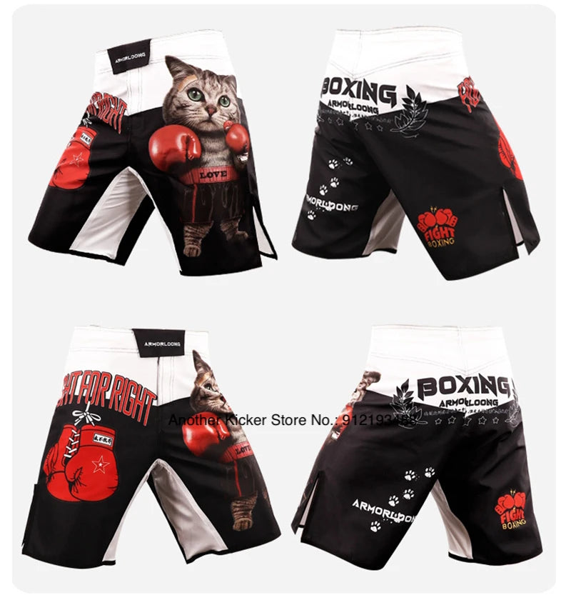 Tiger MMA Shorts BJJ Crossfit Wrestling Grappling Shorts Jiujitsu Martial Arts Combat Clothing Men Women Kickboxing Boxing Pants