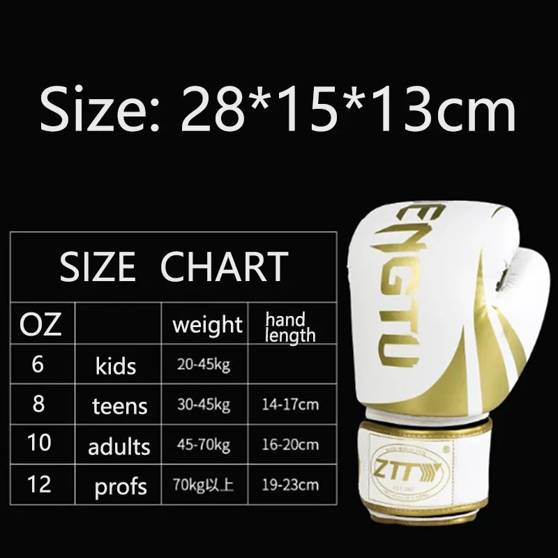 PU Breathable Boxing Gloves Professional Sanda, Muay Thai & Fighting Gloves