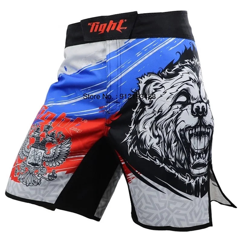 Tiger MMA Shorts BJJ Crossfit Wrestling Grappling Shorts Jiujitsu Martial Arts Combat Clothing Men Women Kickboxing Boxing Pants