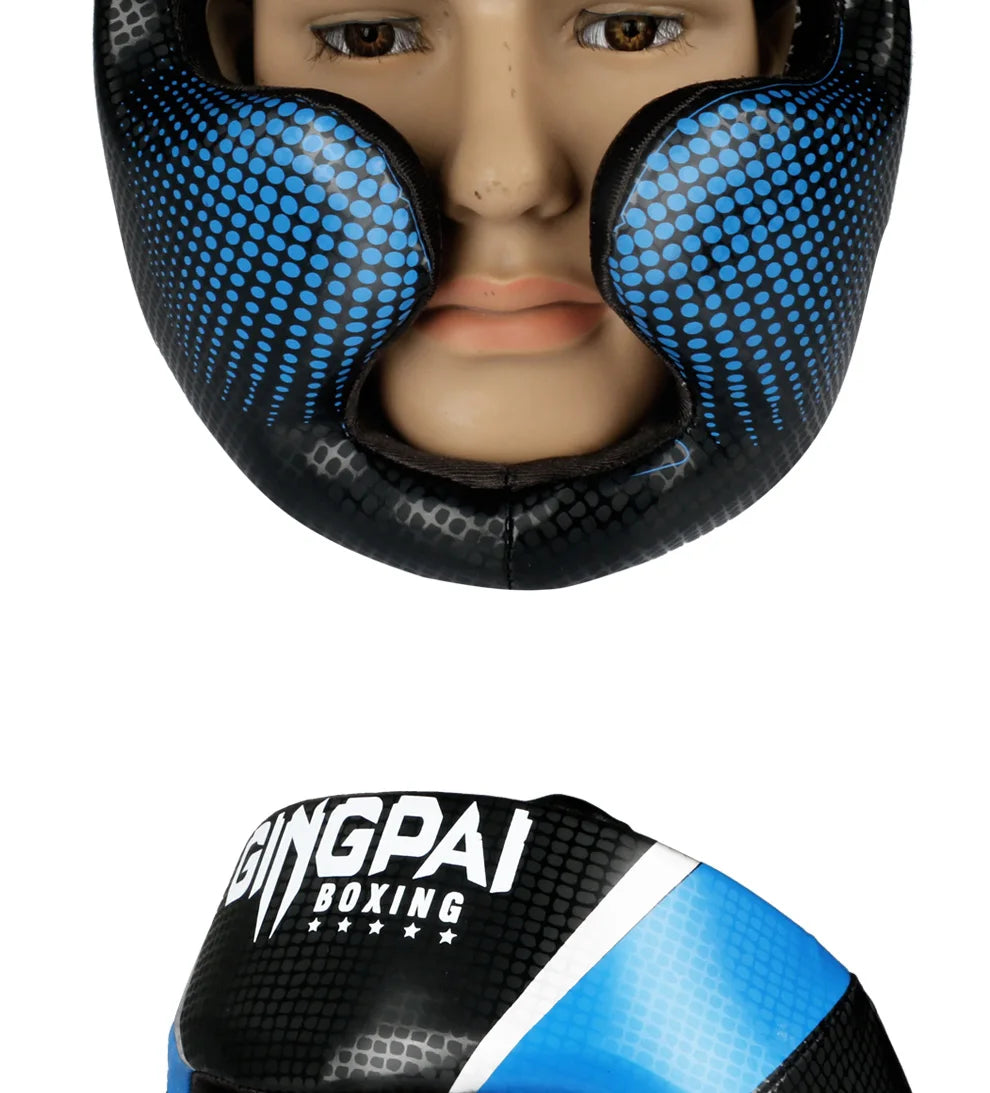Gingpai Boxing Full-Face Safety Helmet for Muay Thai & MMA Training