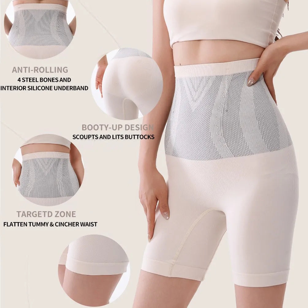 Women High-Waisted Shaping Pants – Seamless Tummy Slimming & Body Contouring