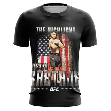 UFC Justin Gaethje T-Shirt Champion Fight Casual Tee
