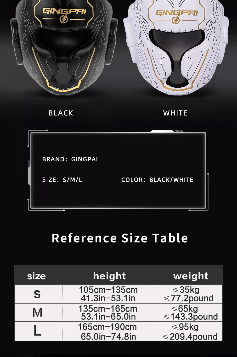 GINGPAI Head Protectors – Boxing & MMA Helmets for Competition & Training