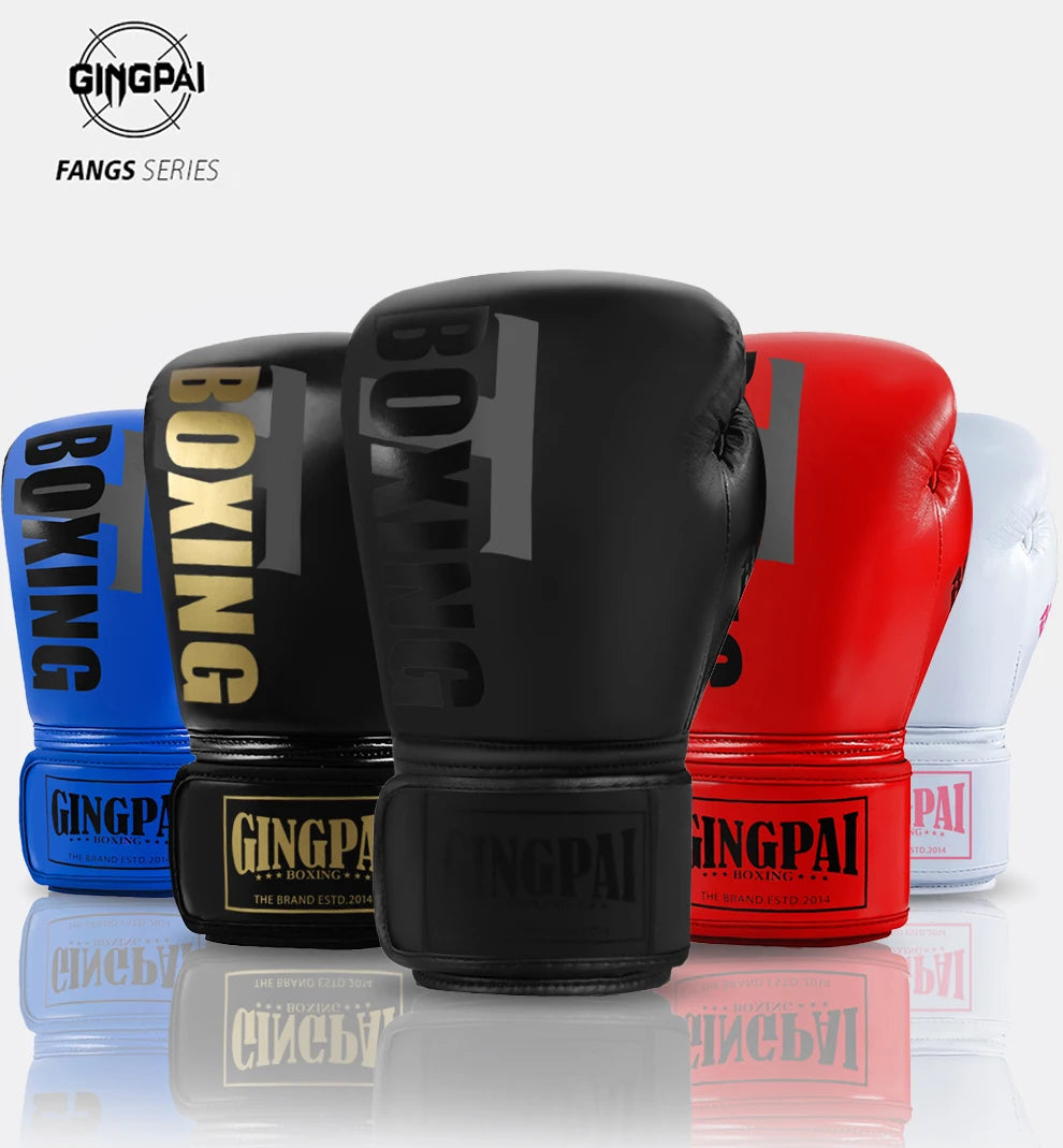 GINGPAI MMA Boxing Gloves – Muay Thai Sandbag Gloves for Training & Fighting