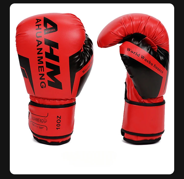 Boxing Gloves Sparring Gloves for Men PU Leather Sandbag Bag Muay Thai Fighting Combat Adult Muay Thai Competition Glove