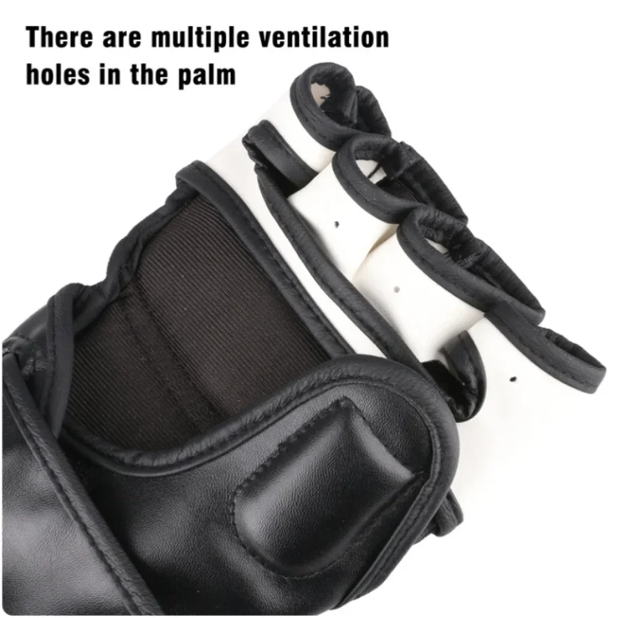 Gingpai Half-Mitts Gloves- Half-Finger Padded Gloves for kickboxing & Sparring