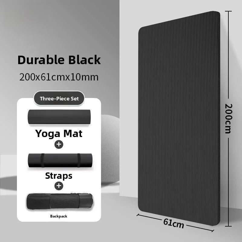 Men’s Yoga Mat Anti-Slip Rubber Exercise Mat with Clean Design