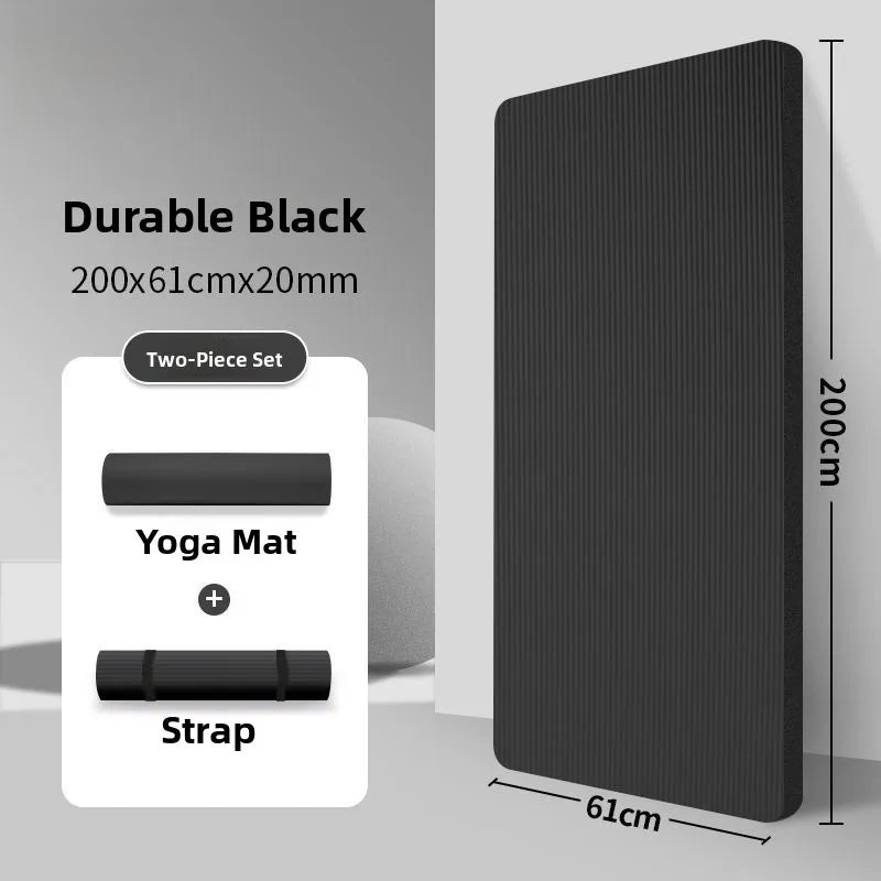 Men’s Yoga Mat Anti-Slip Rubber Exercise Mat with Clean Design