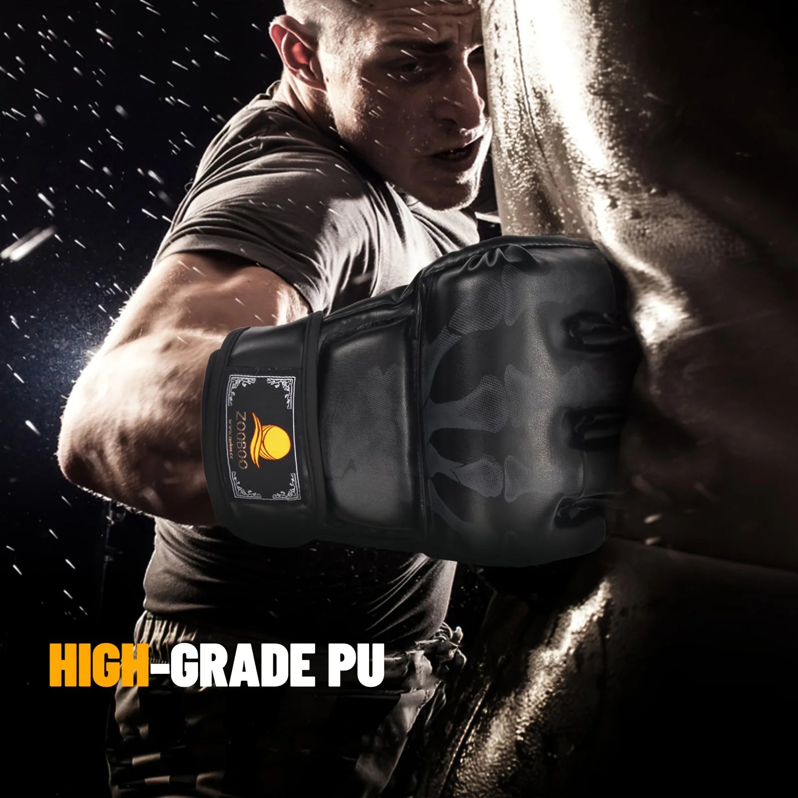 MMA Half-Finger Gloves for UFC, Boxing, Muay Thai & Training Sparring