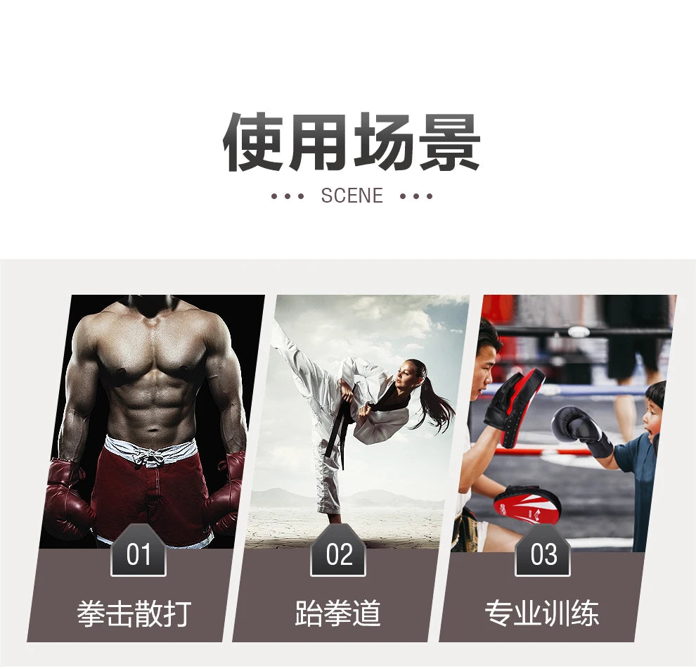 Boxing PU Leather Focus Mitts Curved Punch Pads for Martial Arts & Training