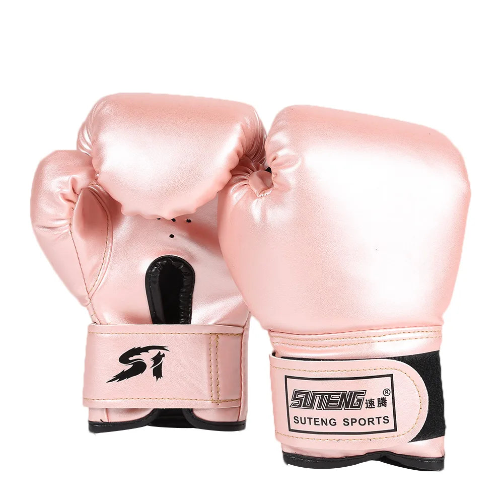2pcs Boxing Training Fighting Gloves Breathable PU Leather Boxing Training Gloves Sanda Sparring Muay Thai MMA Karate Gloves