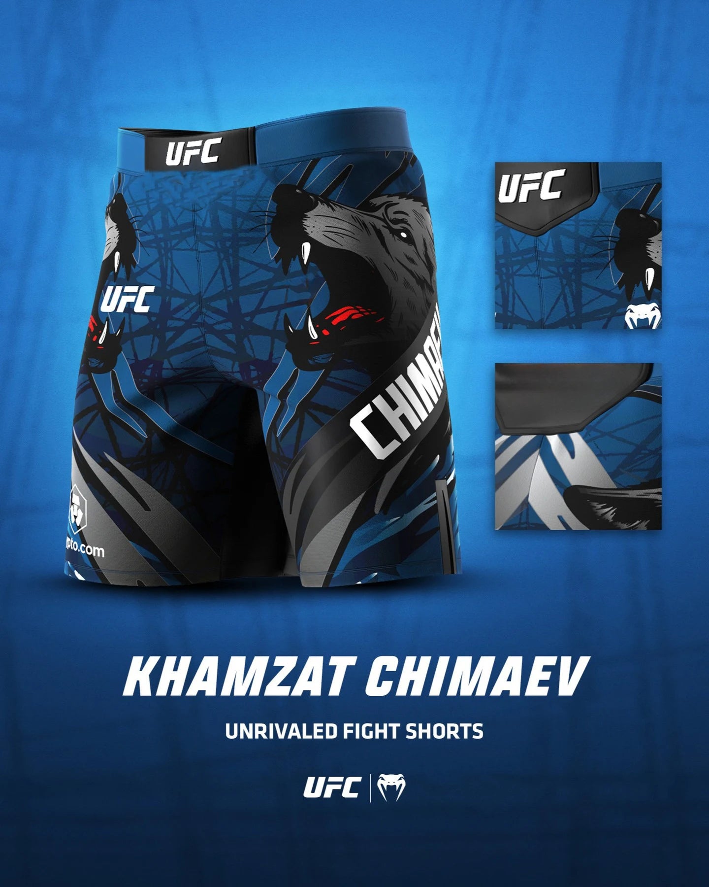 UFC Khamzat_Chimaev Event Shorts Men's Fitness Training Sports Shorts Loose Breathable Quick Drying Comfortable Running Shorts ﻿