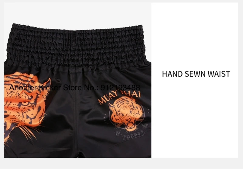 Muay Thai Shorts 2025 New Thai Boxing Shorts Women Men Child Patchwork Kickboxing Training Pants Gym MMA Martial Arts Fight Gear