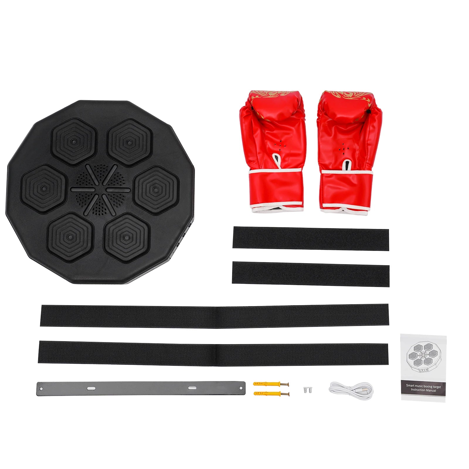 Wall-Mounted Led Light Boxing Equipment, Smart Music Boxing Machine with USB Charging and Bluetooth Connection for Bedroom, Gym