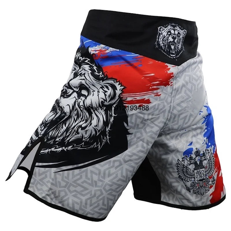 Tiger MMA Shorts BJJ Crossfit Wrestling Grappling Shorts Jiujitsu Martial Arts Combat Clothing Men Women Kickboxing Boxing Pants