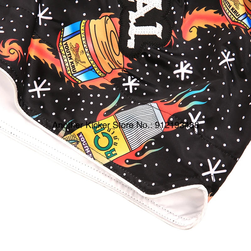 Muay Thai Shorts 2025 New Thai Boxing Shorts Women Men Child Patchwork Kickboxing Training Pants Gym MMA Martial Arts Fight Gear