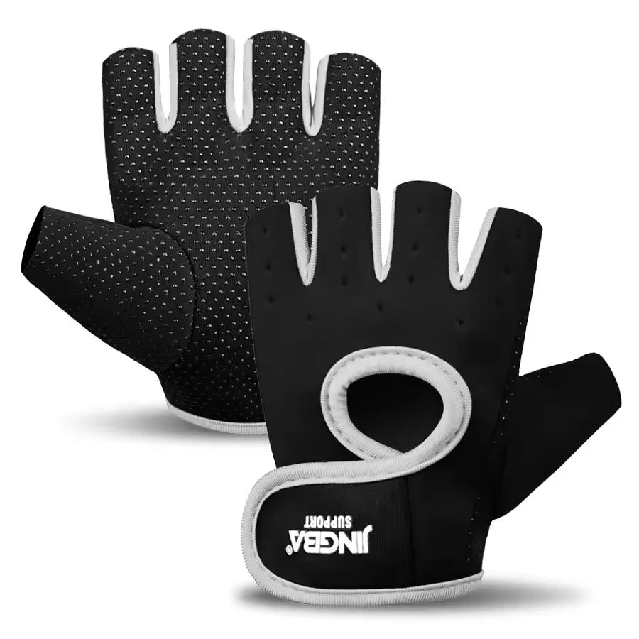 Half Finger Gym Gloves Silicone Grip, Breathable Workout Gloves