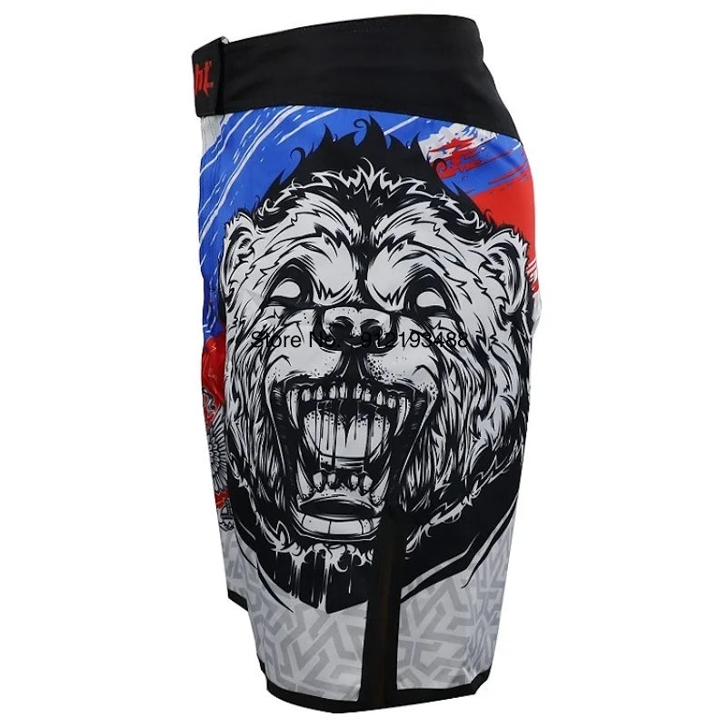 Tiger MMA Shorts BJJ Crossfit Wrestling Grappling Shorts Jiujitsu Martial Arts Combat Clothing Men Women Kickboxing Boxing Pants