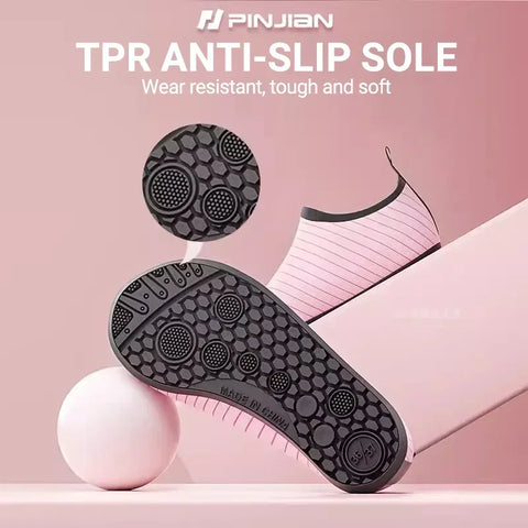Yoga Socks with Rubber Soles Quick Drying & Foot Massage Support