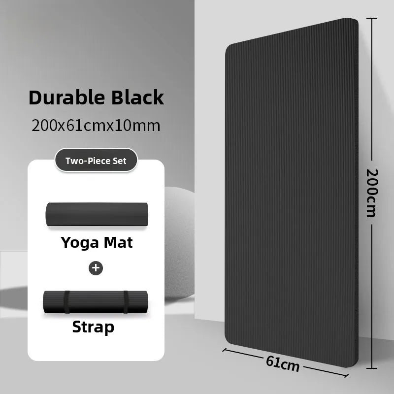 Men’s Yoga Mat Anti-Slip Rubber Exercise Mat with Clean Design