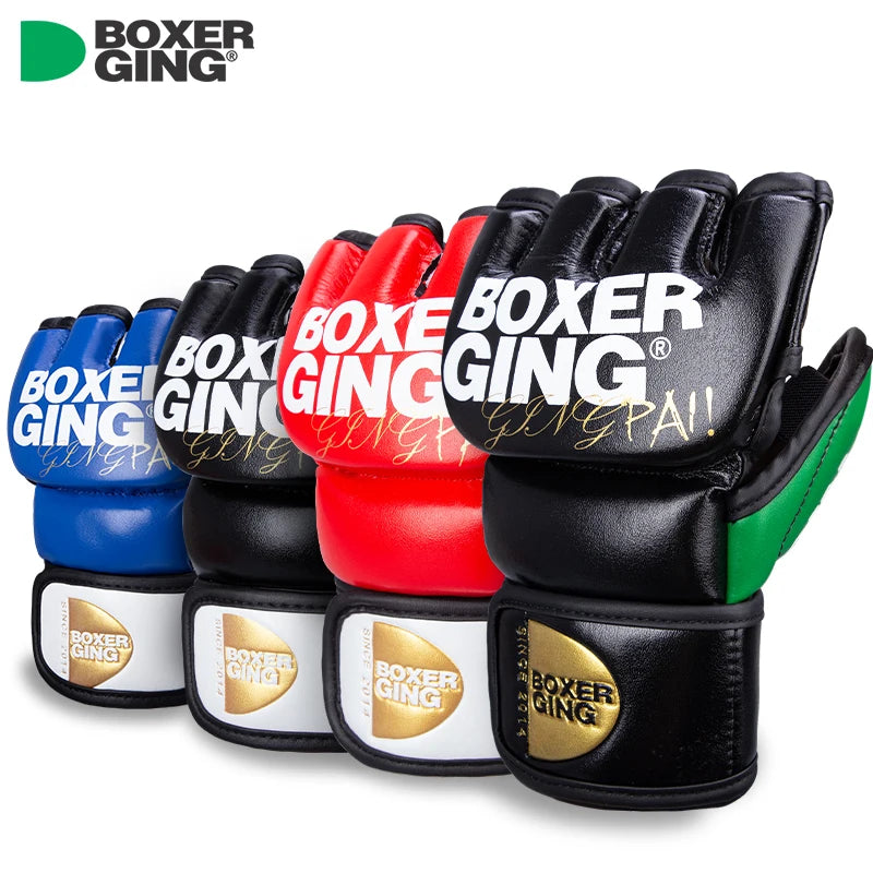 PU Thickened MMA Gloves – Half-Finger Boxing Gloves for Karate, & Martial Arts