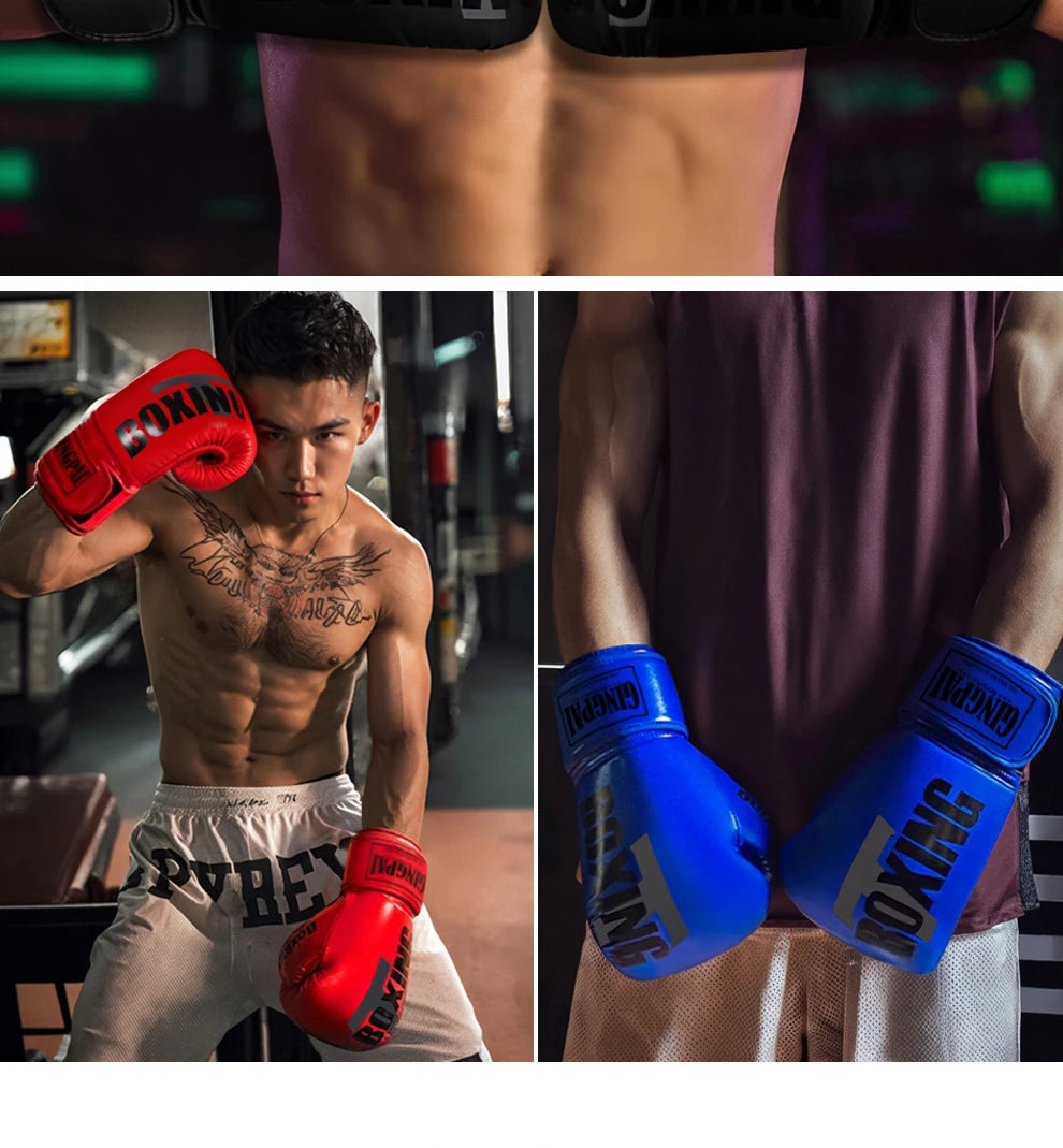 GINGPAI MMA Boxing Gloves – Muay Thai Sandbag Gloves for Training & Fighting