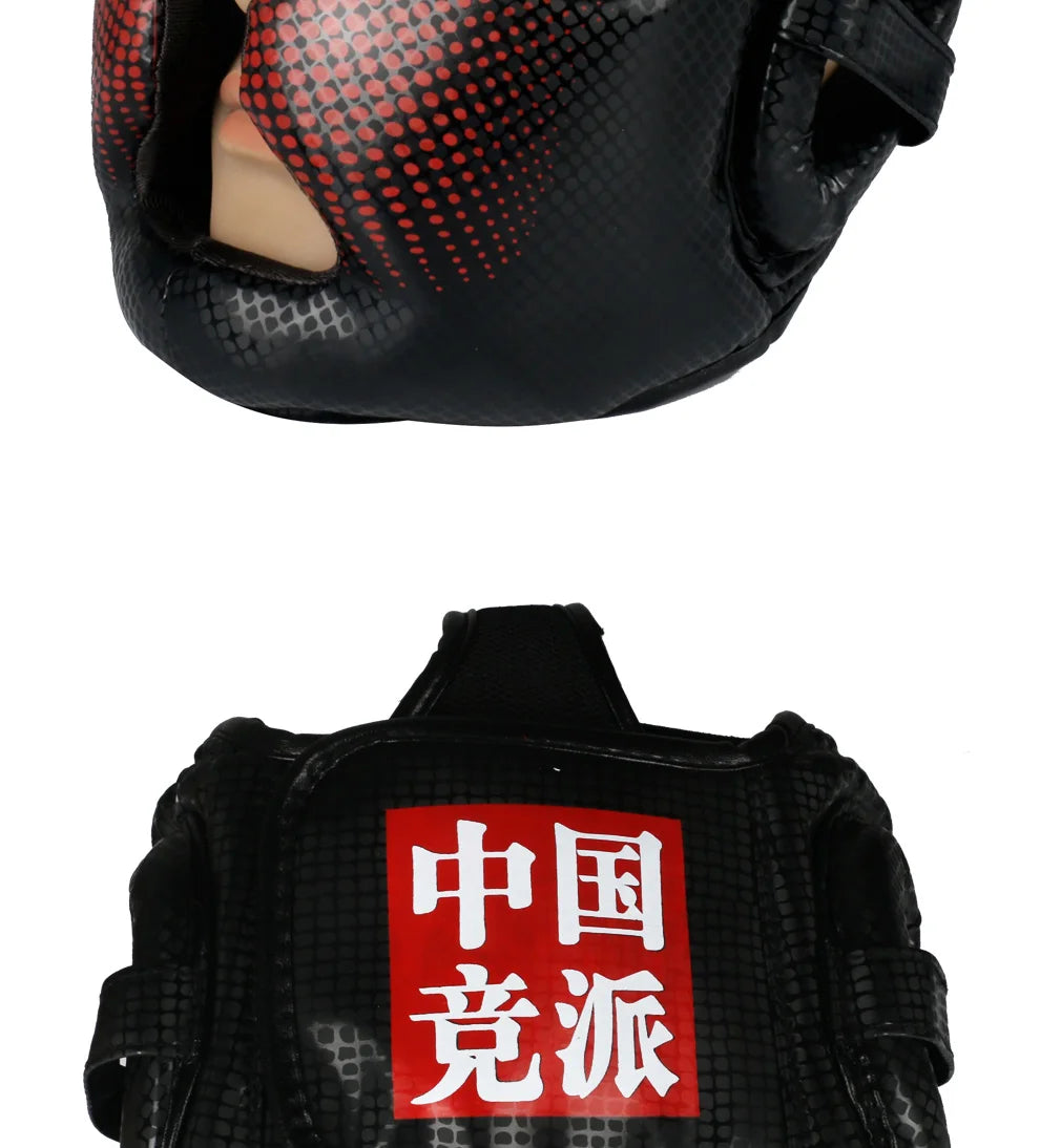 Gingpai Boxing Full-Face Safety Helmet for Muay Thai & MMA Training