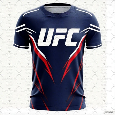 UFC Men’s Printed Round Neck T-Shirt Casual Sports Gym Top