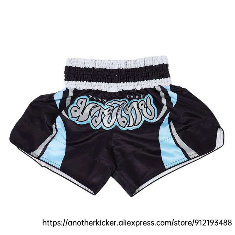 Muay Thai Shorts 2025 New Thai Boxing Shorts Women Men Child Patchwork Kickboxing Training Pants Gym MMA Martial Arts Fight Gear