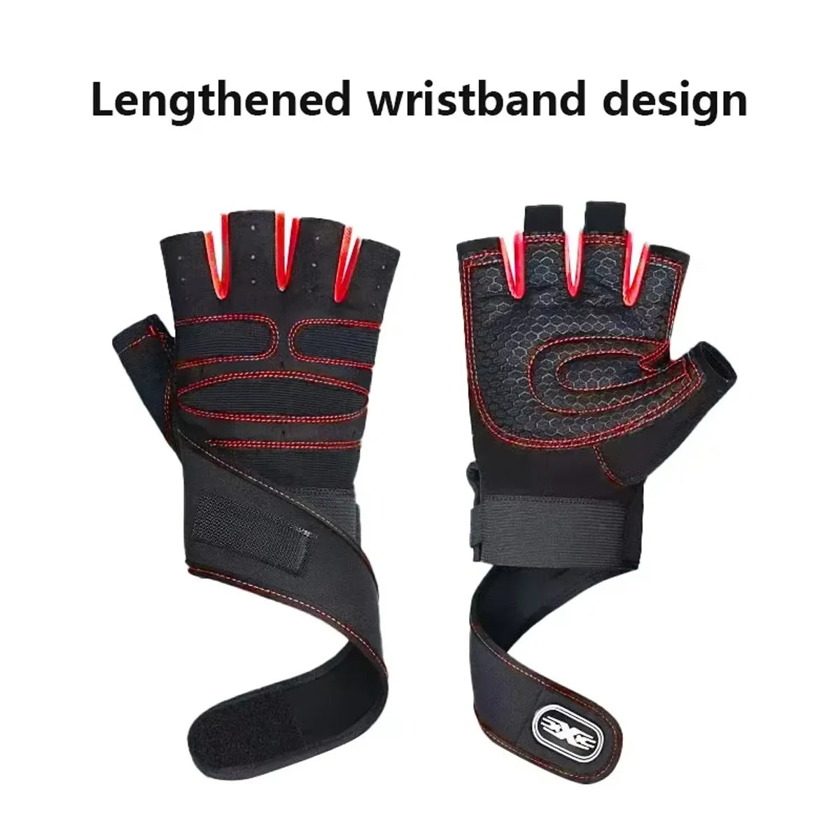 Weightlifting Gloves with Wrist Support for Fitness Training