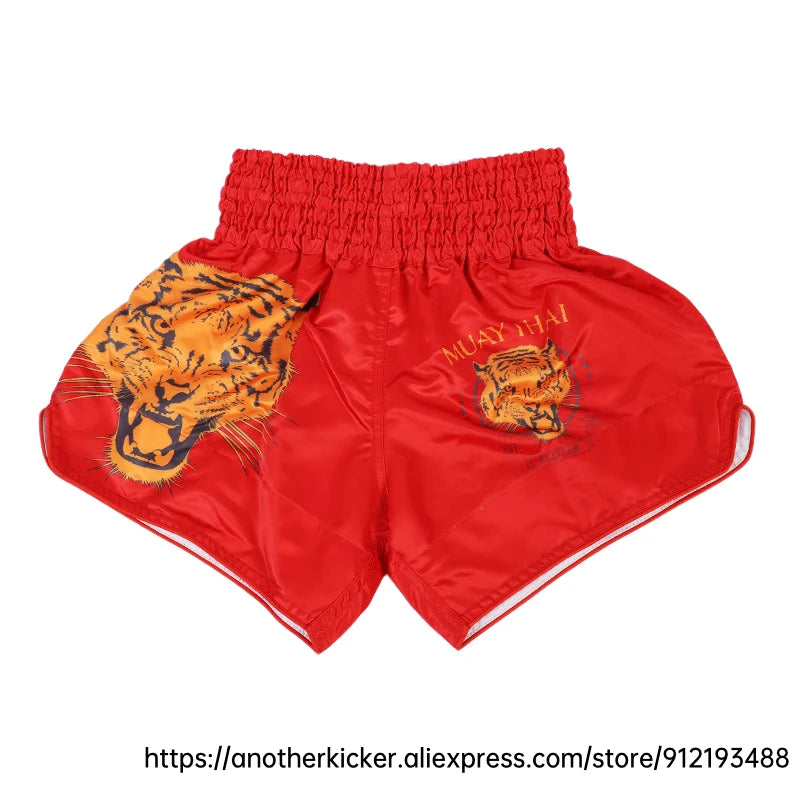 Muay Thai Shorts 2025 New Thai Boxing Shorts Women Men Child Patchwork Kickboxing Training Pants Gym MMA Martial Arts Fight Gear