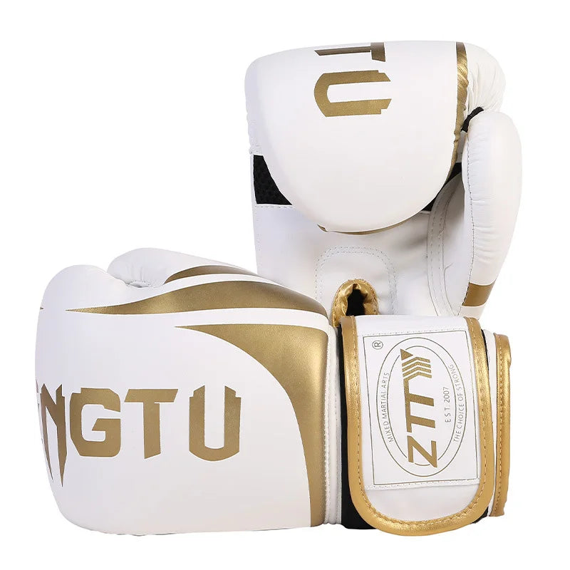 PU Breathable Boxing Gloves Professional Sanda, Muay Thai & Fighting Gloves