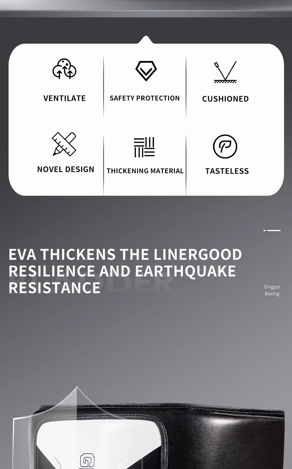 Gingpai Combat Sports Crotch Protector for Boxing, MMA, & Muay Thai