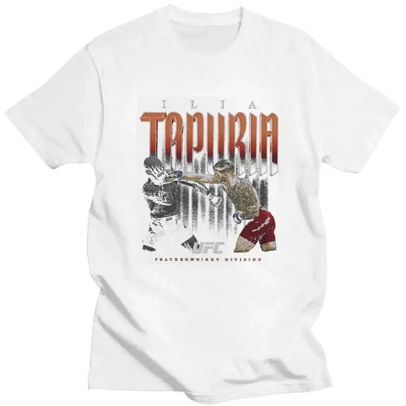 Custom Classic Ilia Topuria Boxer Spain Boxer T Shirt Men Short Sleeved Soft Cotton T-shirt Print Tee Tops Graphic Tshirts