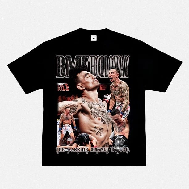 New Causal Oliveira Oliveira T-shirt UFC Printed Short Sleeve American Vintage Small Neckline Fighting Top Vintage Clothing