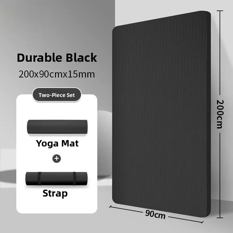 Men’s Yoga Mat Anti-Slip Rubber Exercise Mat with Clean Design