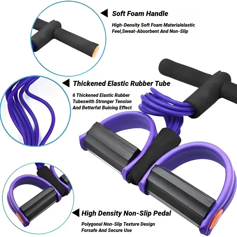Resistance Pedal Band Elastic Rope for Strength & Flexibility