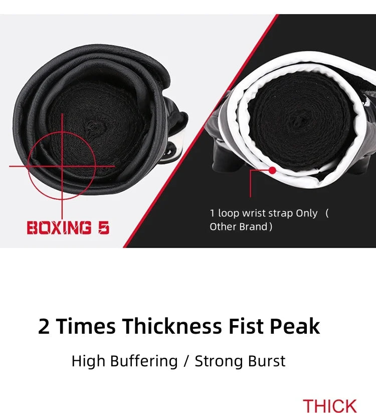 Gingpai Half-Mitts Gloves- Half-Finger Padded Gloves for kickboxing & Sparring