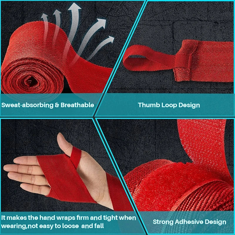 Cotton Hand Wraps for Boxing – Ideal Bandagesl for MMA & Sanda Training