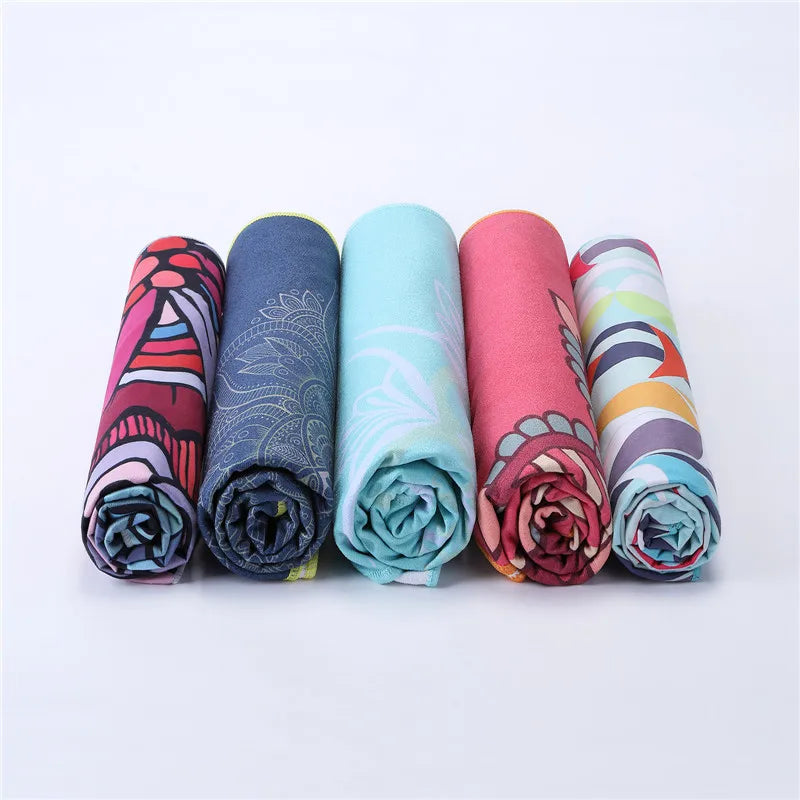 Double-Side Velvet Yoga Mat Towel Non-Slip, Quick-Dry & Portable