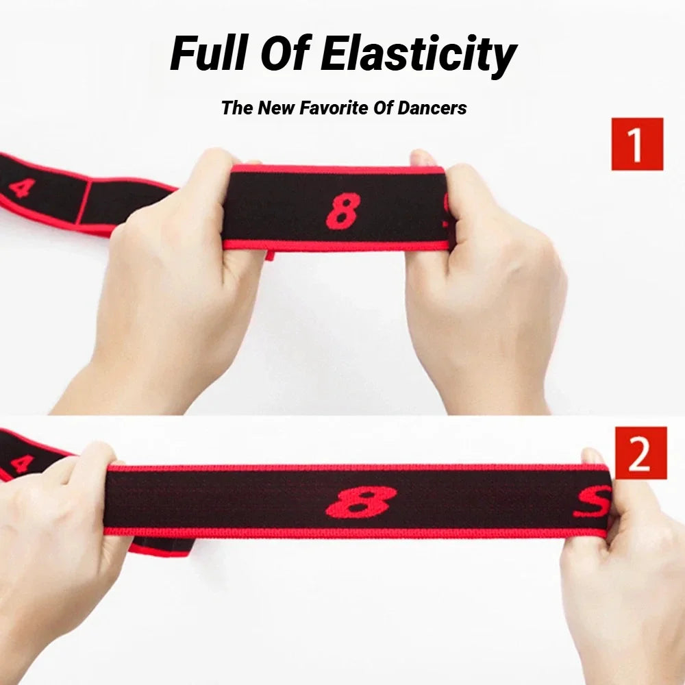 Yoga & Dance Stretching Belt Elastic Resistance Band for Pilates Workouts